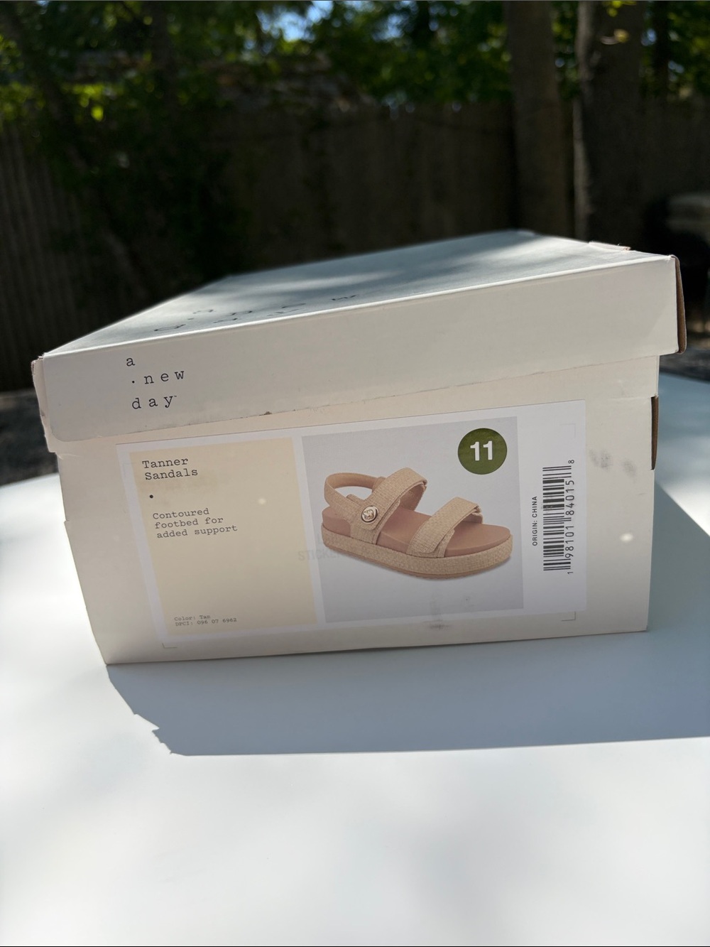 A New Day- Natural Woven Platform Sandals Sz 11 - Picture 9 of 9